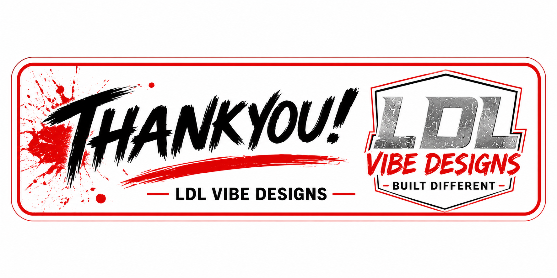 LDL thank you sticker design